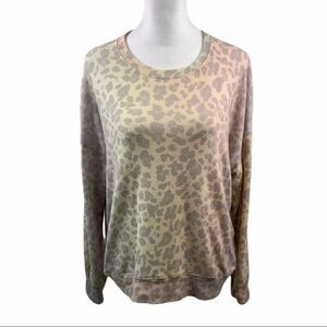 Sundry Leopard Cozy Sweatshirt Size 1 (S)